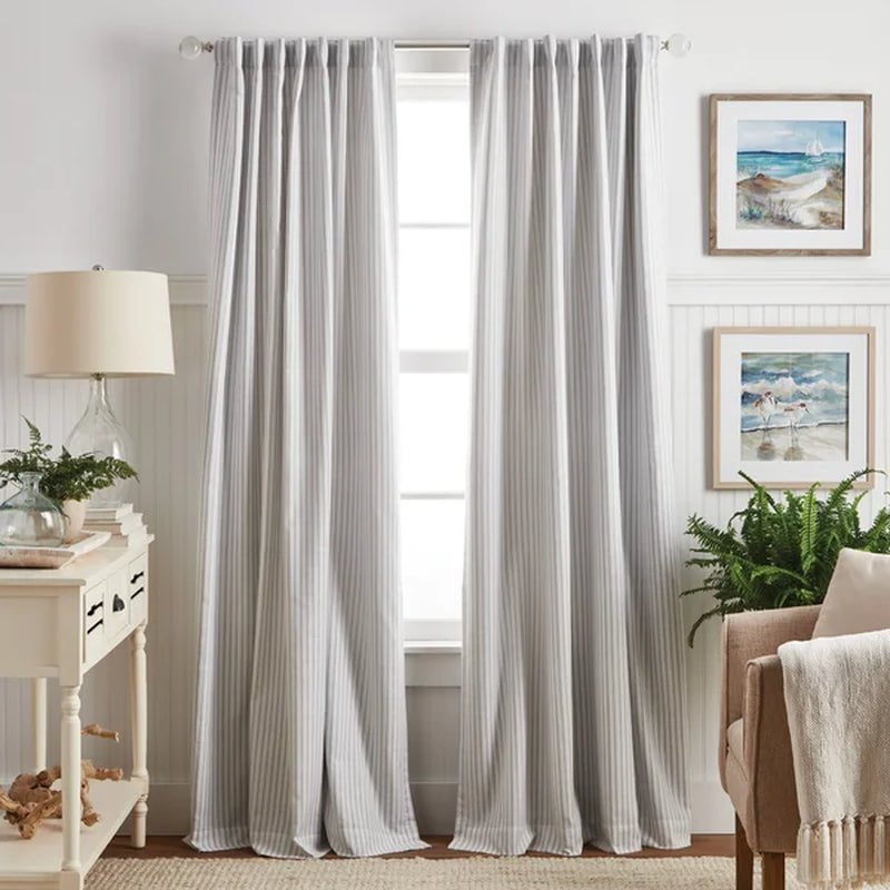 Cotton Blend Blackout Curtain Pair