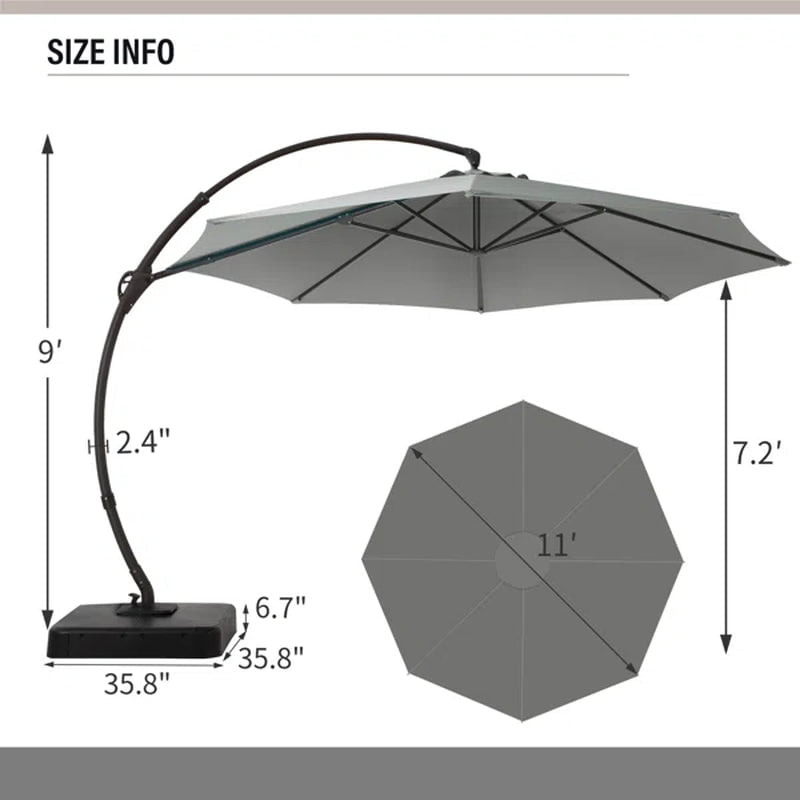 Ebonique 144'' Cantilever Umbrella