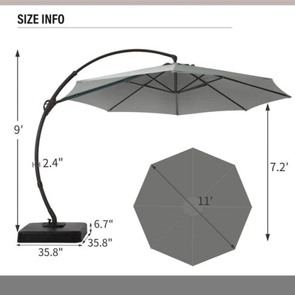 Ebonique 144'' Cantilever Umbrella