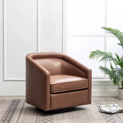 Kiersten Upholstered Swivel Barrel Chair