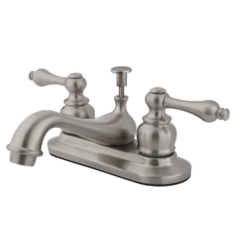 Restoration Centerset Faucet 2-Handle Bathroom Faucet with Drain Assembly