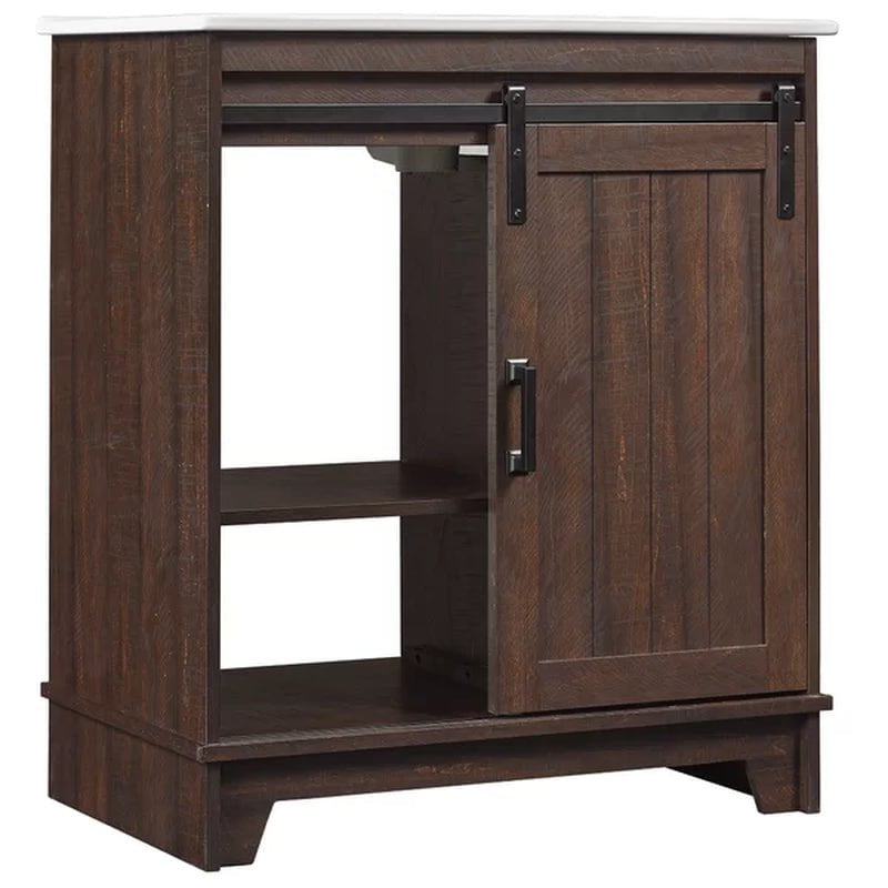 Sofia 29.88'' Free-Standing Single Bathroom Vanity with Vitreous China Vanity Top
