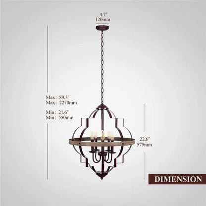 Gast 5 - Light Kitchen Island Globe Chandelier