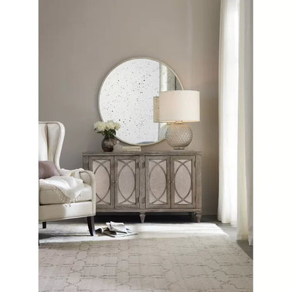 Rustic Glam 52'' Wide 2 Drawer Rubberwood Solid Wood Credenza