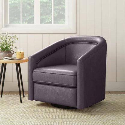 Kiersten Upholstered Swivel Barrel Chair