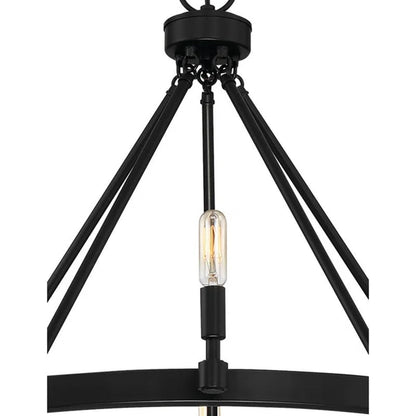 Calvin 10 - Light Dimmable Wagon Wheel Chandelier