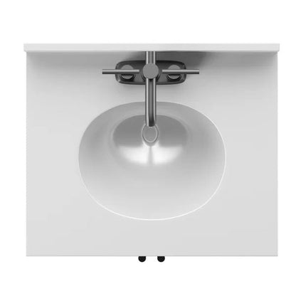 Brian 23.88'' Free-Standing Single Bathroom Vanity with Stone Vanity Top