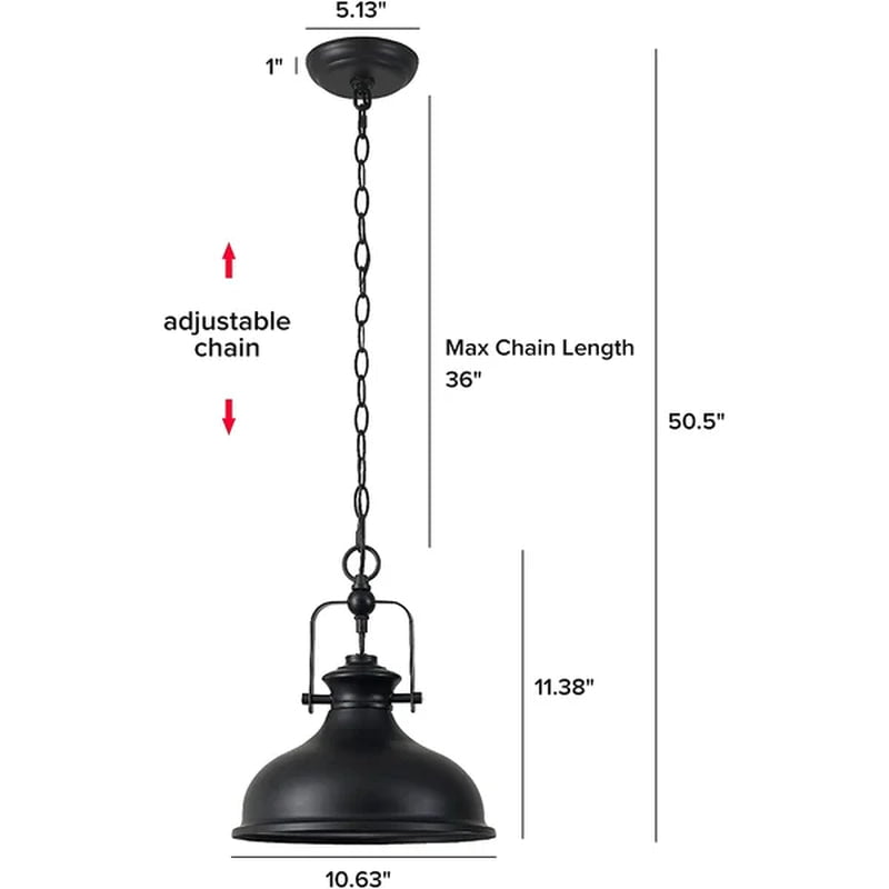 Waynetown 1 - Light Single Dome Pendant