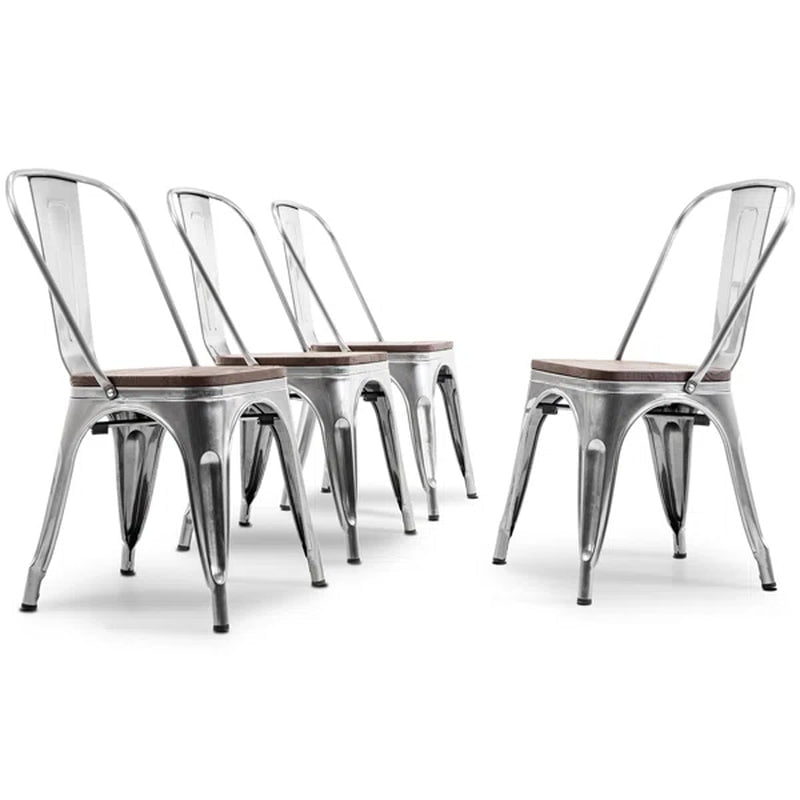 Linzy Slat Back Stacking Side Chair