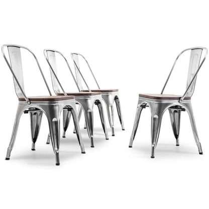 Linzy Slat Back Stacking Side Chair