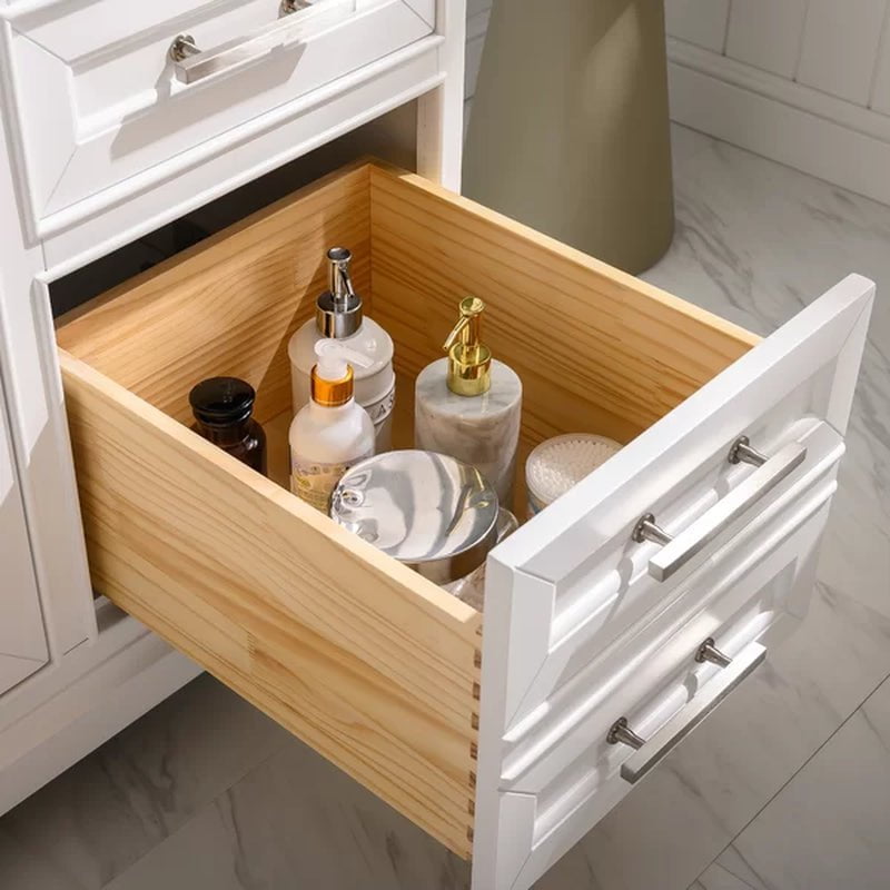 Currahee 60'' Free-Standing Single Bathroom Vanity with Engineered Stone Vanity Top