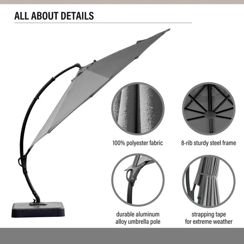 Ebonique 144'' Cantilever Umbrella