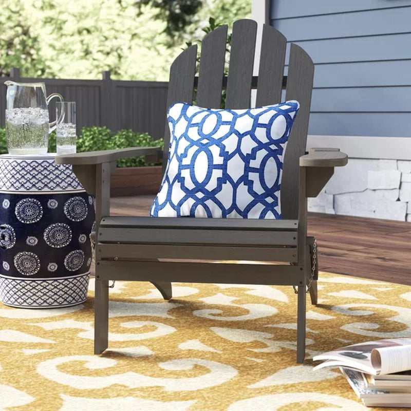 Mobley Solid Wood Folding Adirondack Chair