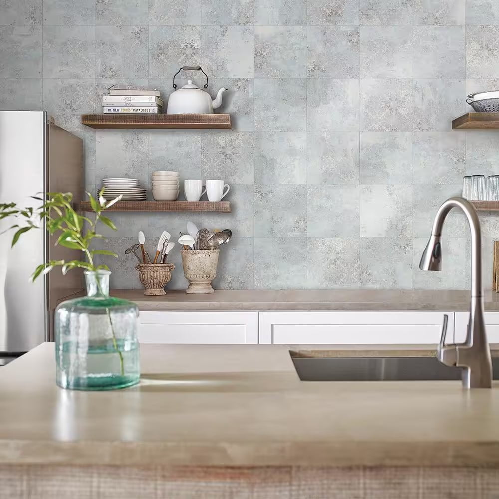 Universal Terracotta 3 MIL X 12 In. W X 12 In. L Peel and Stick Water Resistant Vinyl Tile Flooring (30 Sqft/Case)