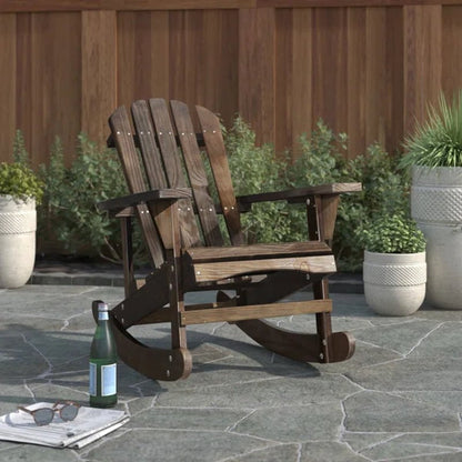 Bessy Wood Rocking Adirondack Chair