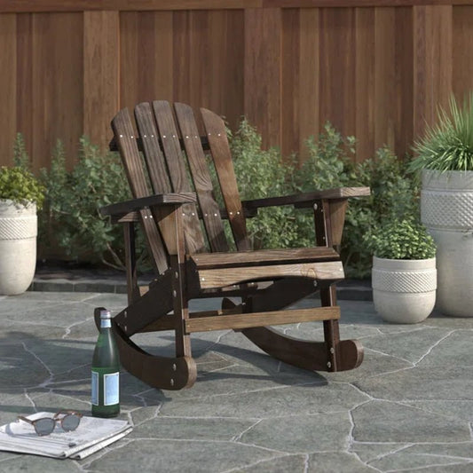 Bessy Wood Rocking Adirondack Chair