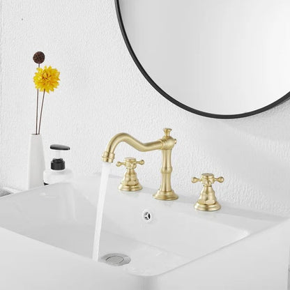 Widespread Faucet 2-Handle Bathroom Faucet with Drain Assembly