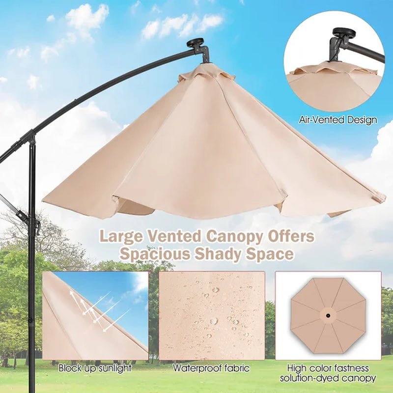 Goodspeed 120'' Lighted Cantilever Umbrella