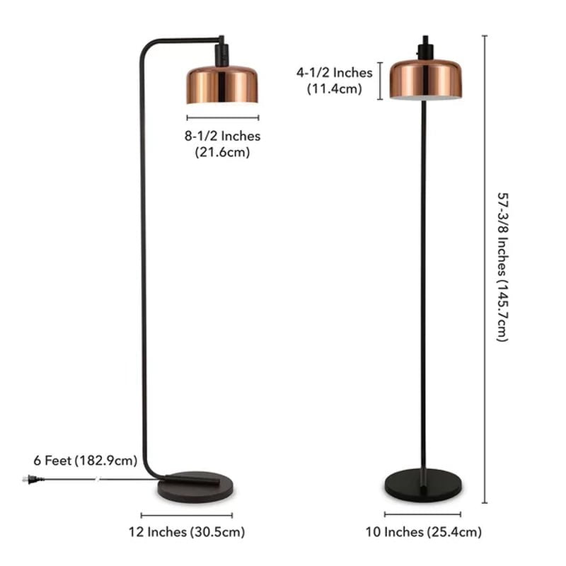 Dayla 57" Arched Floor Lamp