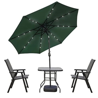 Franzius 8.86' Patio Market Umbrella with Solar Led Lights