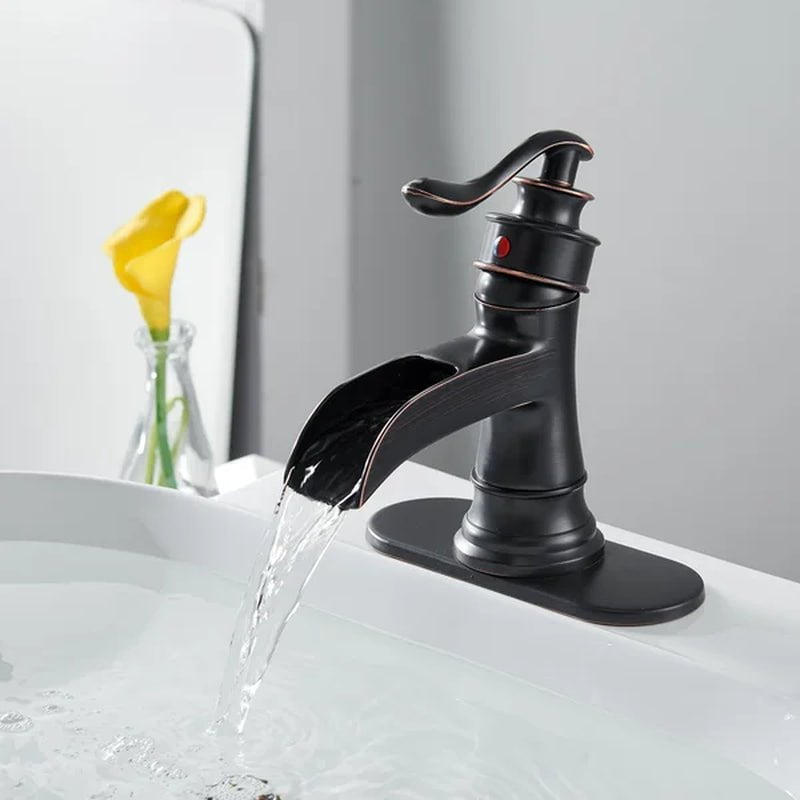 Single Hole Faucet Single-Handle Bathroom Faucet with Drain Assembly
