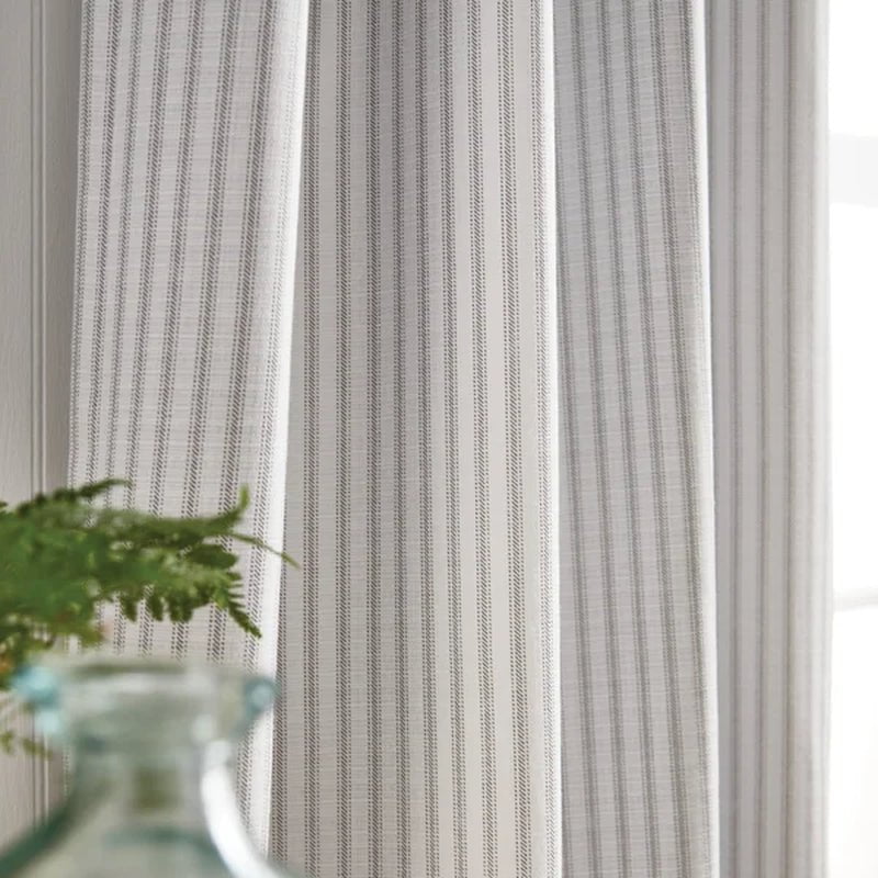 Cotton Blend Blackout Curtain Pair