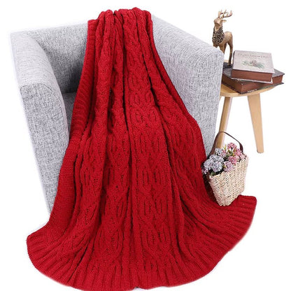 Davey Cable Knit Throw Blanket