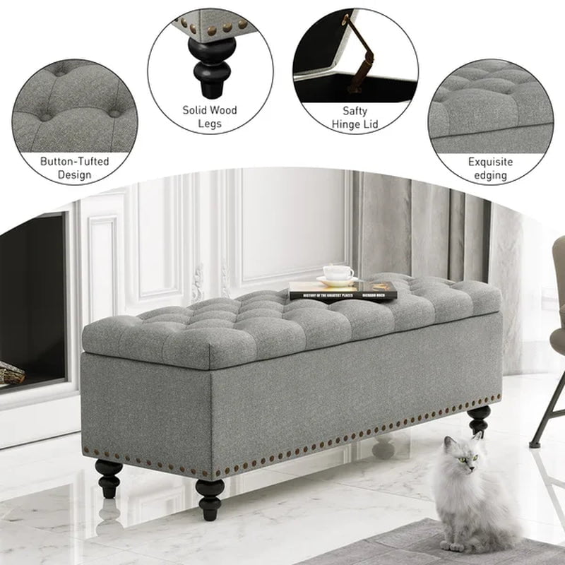 Katz Upholstered Storage Ottoman