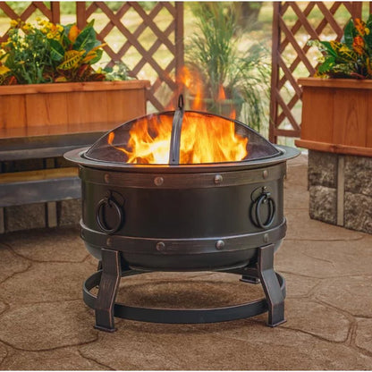Trollinger 24.8'' H X 27.17'' W Steel Wood Burning Outdoor Fire Pit
