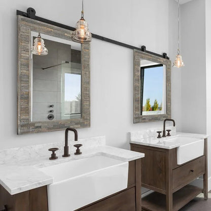 Totman Rectangle Wood Wall Mirror