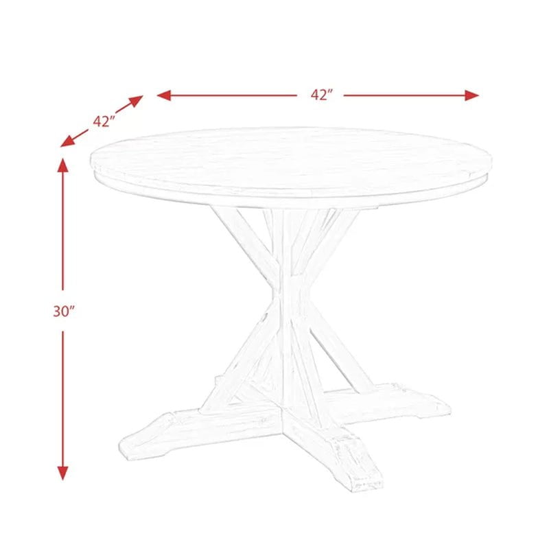 Eugley 42'' Pedestal Dining Table