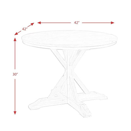 Eugley 42'' Pedestal Dining Table