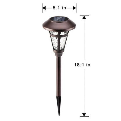 Bronze Low Voltage Solar Powered Integrated LED Metal Pathway Light Pack