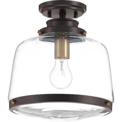 Lupe Glass Semi Flush Mount