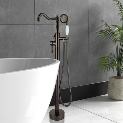 Double Handle Floor Mounted Freestanding Tub Filler