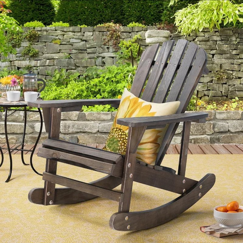 Bessy Wood Rocking Adirondack Chair