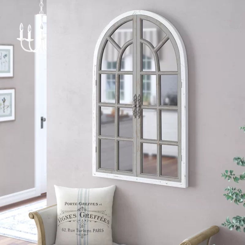 Mcclanahan Arch Solid Wood Wall Mirror