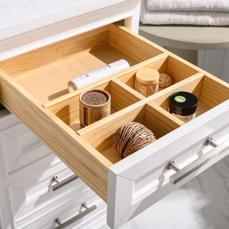 Currahee 60'' Free-Standing Single Bathroom Vanity with Engineered Stone Vanity Top