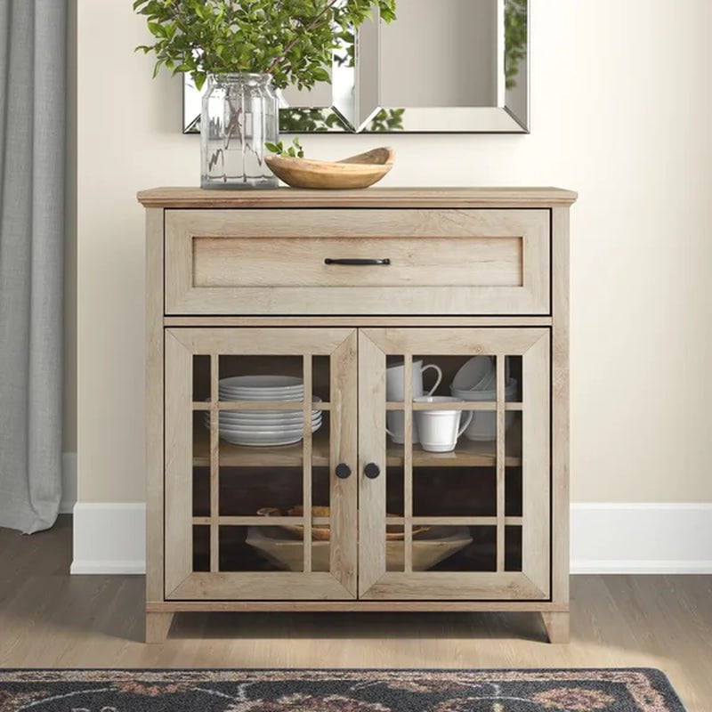 Halethorpe 33'' Tall Glass 2 - Door Accent Cabinet