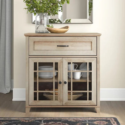Halethorpe 33'' Tall Glass 2 - Door Accent Cabinet