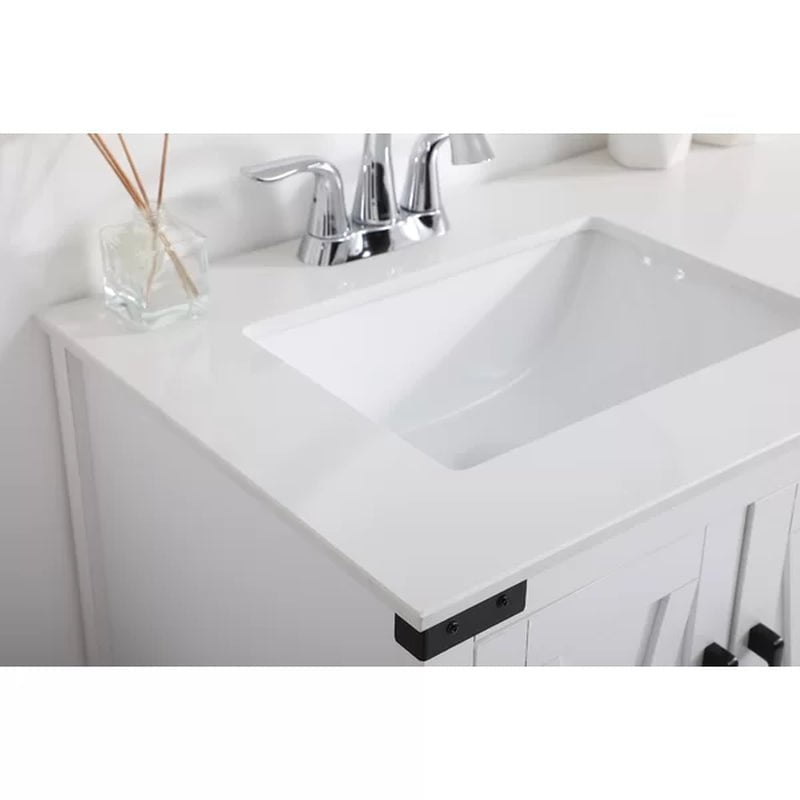 Williamston 36'' Free-Standing Single Bathroom Vanity with Engineering Stone Vanity Top
