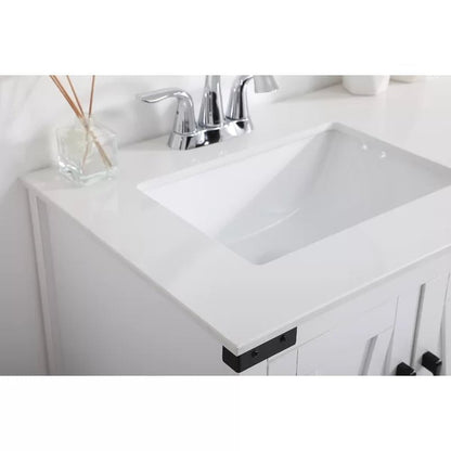 Williamston 36'' Free-Standing Single Bathroom Vanity with Engineering Stone Vanity Top
