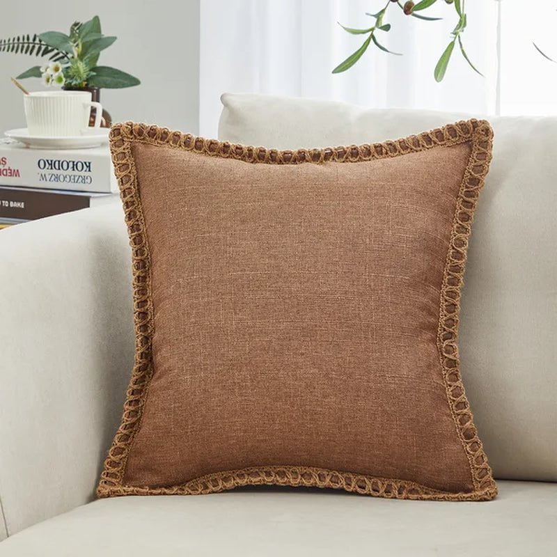 Darner Fringed Throw Pillow