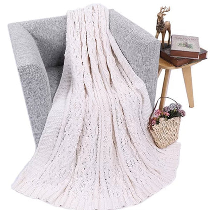 Davey Cable Knit Throw Blanket