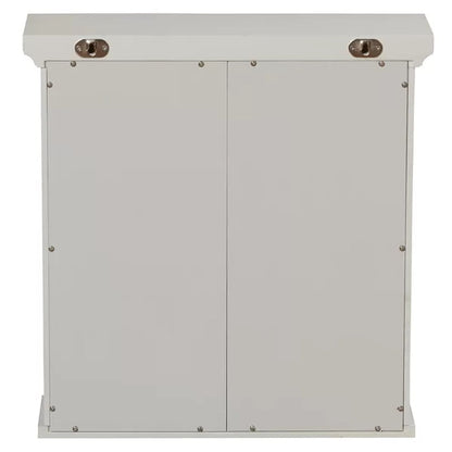 Bexley 18.75'' W 19'' H Surface Mount Framed Medicine Cabinet with Mirror Adjustable
