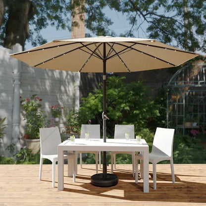 Franzius 8.86' Patio Market Umbrella with Solar Led Lights
