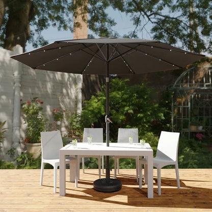 Franzius 8.86' Patio Market Umbrella with Solar Led Lights