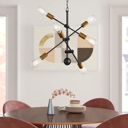 Signorelli 6 - Light Dimmable Sputnik Modern Linear Chandelier