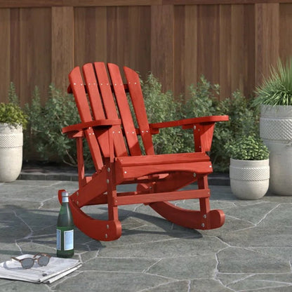 Bessy Wood Rocking Adirondack Chair