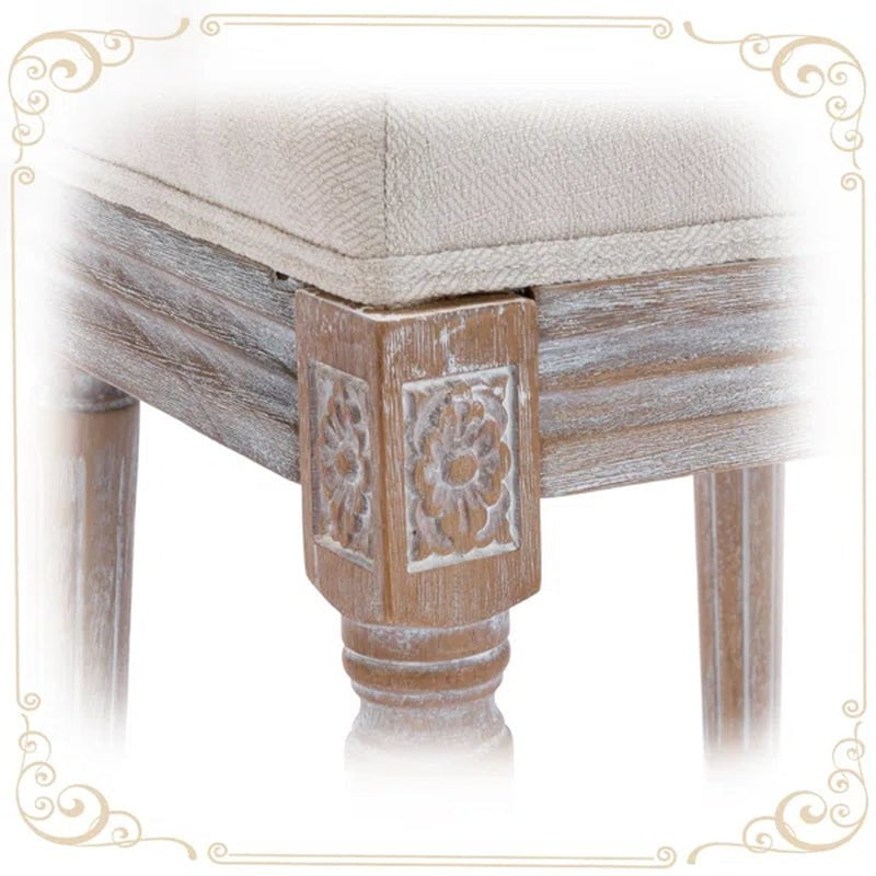 Ramani Linen Upholstered King Louis Back Side Chair